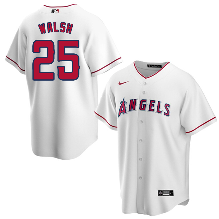 Nike Men #25 Jared Walsh Los Angeles Angels Baseball Jerseys Sale-White